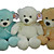  1 PC Plush Bear With Ribbon --Blue / Beige / White (MR033) (Start From 5 Units)-Free Shipping