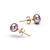  14k 6.5 - 7mm aaa lavande perle d'eau douce de trois pièces (16 / 7 in) (dszz104)