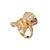  Phantasie simulierten Rautenform Gelbgold Zirkon Ring (gg1221) (ab 3 Einheiten)
