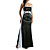  A-ligne de longueur ankel bretelles en satin demoiselle d'honneur robe / tenue de soirée (hsx841