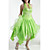  A-ligne de longueur genou licou en satin robe de cocktail / robe de bal (hsx889)