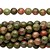  perle, unakite (naturel), 6mm ronde, b-to c + grade. vendues par paquet de dix volets de 16 pouces (