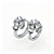  Diamond Flower Hoop Earring - Cubic Zirconia Earring ESJ2-0004 (SZY978)