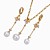  perle d'eau douce de bijoux élégants cz zircon cubique set-bijoux mis 90220-29 (szy1717)