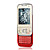  JINPENG 1866 Dual Card Quad Band Dual Camera Slip Flat Screen Cell Phone Silver&Red (SZRW248)