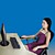  svart kontor datamaskin arm resten styreleder-Desk Support (450mm) (smq2266)