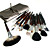  26 St. natürlichen Rosshaar professionelles Kosmetik Pinsel Set (2690322w)