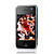  I9-v3 banda cuádruple doble tarjeta de teléfono de pantalla táctil de células azules (tarjeta de 2GB TF) (szsh061)