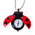  reloj collar con encanto (escarabajo)