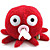  precioso diseño rojo pulpo de papel tisú cuadro titular