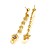  Beautiful 18K Gold Plated CZ Cubic Zirconia Earrings (0292-91116-29)