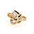  Beautiful 18K Gold Plated CZ Cubic Zirconia Rings (0292-91115-10)