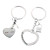 Stainless Lovers keychains (Lock And Heart/ 2-Piece Set)