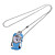  mooie ketting horloge (blauwe auto)
