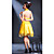  A-line High Neck Knee-length Sleeveless Satin/ Organza Quick Delivery Dress (OFGH499)