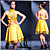  A-line High Neck Knee-length Sleeveless Satin/ Organza Quick Delivery Dress (OFGH499)