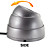  CCD 24 ir caméra de sécurité imperméable à l'eau avec dôme antivandale (se243)