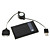  2000mAh USB Rechargeable External Battery Pack with Retractable USB Cable for iPhone 4 - Black