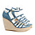  top kwaliteit denim bovenste hoge hakken sleehak met sjerp speciale gelegenheid schoen / fashion schoen (0985-k964)