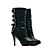  top kwaliteit pu bovenste hoge hakken laars met strappy mode-schoen (0987-x3031)