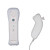  afstandsbediening en de Nunchuk controller + case voor de wii (wit)