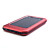  6-in-1 Portable Solar Panel Charger + LED Flashlight for iPhone 4/Cellphones (Red, 2600mAh)