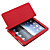  Estuche Duro de Cuero PU + Soporte para el Apple iPad - En Rojo