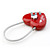  Heart-Shaped 3-Digit Luggage  Padlock (Red)