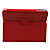  Estuche Duro de Cuero PU + Soporte para el Apple iPad - En Rojo