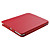  Estuche Duro de Cuero PU + Soporte para el Apple iPad - En Rojo