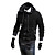  Slim Fit elegante jaqueta de lã com capuz mens 2 botões linha manga longa
