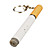  3-in-1 cigarette en forme de lampe de poche à LED blanche + laser rouge + noir de porte-clés stylo à bille (3 * LR41)