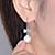  Perle Ohrring Ohrstecker mit Kristall Zirkon