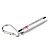  2 in 1 Mini LED & rode laser pointer sleutelhanger zaklamp zilver