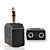 2,5 millimetri due splitter audio femmina a 3.5mm adattatore jack maschio