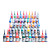  6 Guns Tattoo Kit with LCD Power and 54 Color Ink