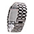  Black Metal Strip Digital Lava Style Iron Sport Mens Red LED Faceless Wrist Watch