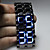  Cobra - Unisex Blue LED Faceless Wrist Watch (Black)