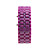  Lava Stil blaue LED gesichtslosen Armbanduhr (lila)