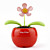 solaire alimenté fleurs flip flap plantes rouges