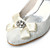  tacones de raso medio superior cerrado de los pies con zapatos de raso de novia de flores nupcial (aj8950)