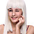  Capless Long High Quality Synthetic White Straight Hair Wig