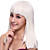  Capless Long High Quality Synthetic White Straight Hair Wig