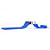  Silicone Band Love Couple Jelly Sport Style Square LED Wrist Watch - Blue & Red