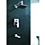  Soporte de pared contemporánea lluvia cromo grifo de la ducha