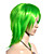  Capless Medium Length High Quality Synthetic Green Straight Hair Wig