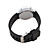  Pair of Jelly Sports Style Crystal Round Mirror Face Red LED Wrist Watch - Black & White