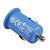  1000mA mini usb bil sigarett lader for iPhone / iPod / mobiltelefoner - blå