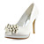  satijn bovenste naaldhak peep toe / pompen met strass / imitatie parel bruiloft bruids schoenen
