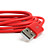  Colorful Sync and Charge Cable for iPad and iPhone (Red/100cm Length)